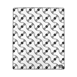 VINYL 01 PATTERN POLYESTER BLANKET - WHITE