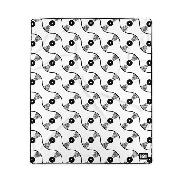 VINYL 01 PATTERN POLYESTER BLANKET - WHITE