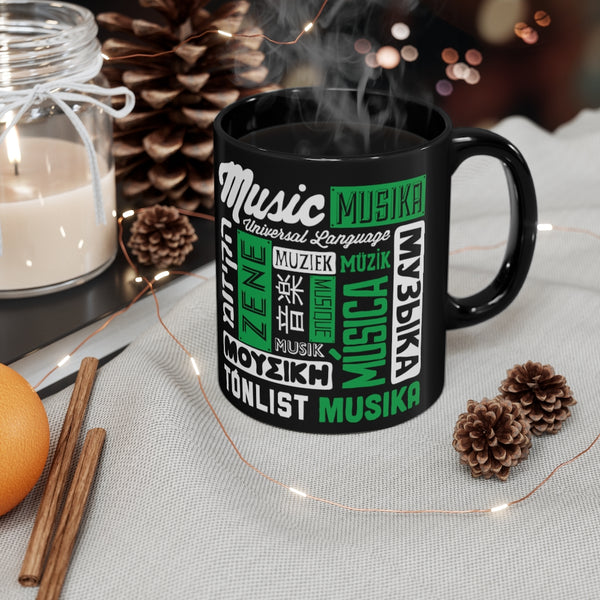 MUSIC - UNIVERSAL LANGUAGE COFFEE MUG - BLACK