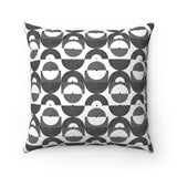 ABSTRACTIONS 01 PATTERN PILLOW - BLACK