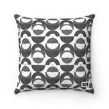 ABSTRACTIONS 01 PATTERN PILLOW - BLACK