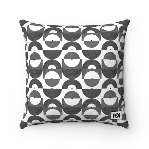 ABSTRACTIONS 01 PATTERN PILLOW - BLACK