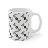 VINYL 01 PATTERN COFEE MUG - WHITE