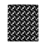 VINYL 01 PATTERN POLYESTER BLANKET - BLACK