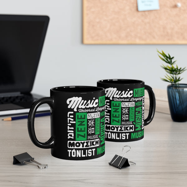MUSIC - UNIVERSAL LANGUAGE COFFEE MUG - BLACK