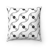 VINYL 01 PATTERN PILLOW - WHITE