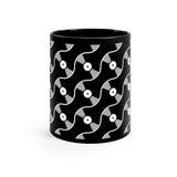 VINYL 01 PATTERN COFFEE MUG - BLACK