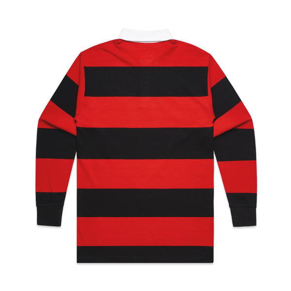 101 STRIPE RUGBY JERSEY RED/BLACK
