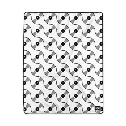 VINYL 01 PATTERN POLYESTER BLANKET - WHITE