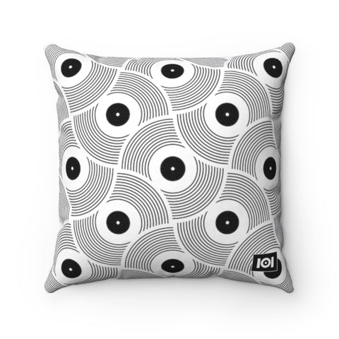 VINYL 01 PATTERN PILLOW - WHITE