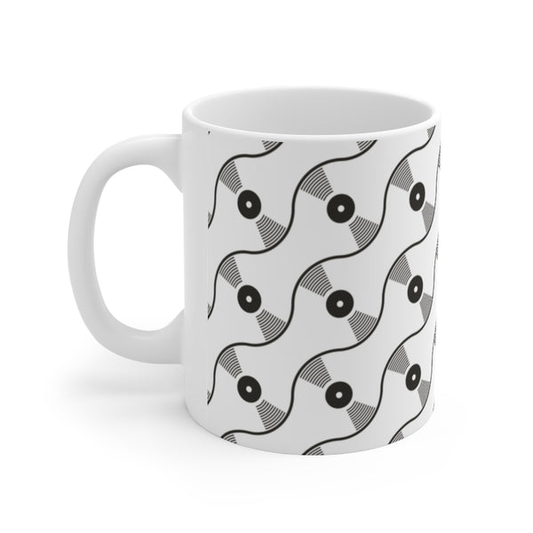 VINYL 01 PATTERN COFEE MUG - WHITE VINYL 01 PATTERN COFEE MUG - WHITE
