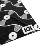 VINYL 01 PATTERN POLYESTER BLANKET - BLACK