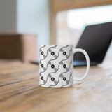 VINYL 01 PATTERN COFEE MUG - WHITE