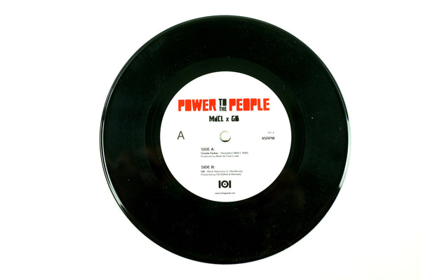 MdCL & GB “POWER TO THE PEOPLE” T-SHIRT W/MIX CD, CASSETTE  & 7-INCH VINYL