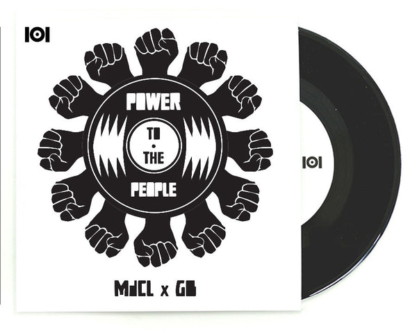 MdCL & GB “POWER TO THE PEOPLE” T-SHIRT W/MIX CD, CASSETTE  & 7-INCH VINYL