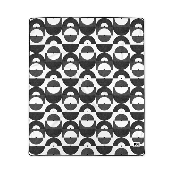 ABSTRACTIONS 01 PATTERN BLANKET - BLACK