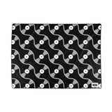 VINYL 01 PATTERN POLYESTER BLANKET - BLACK