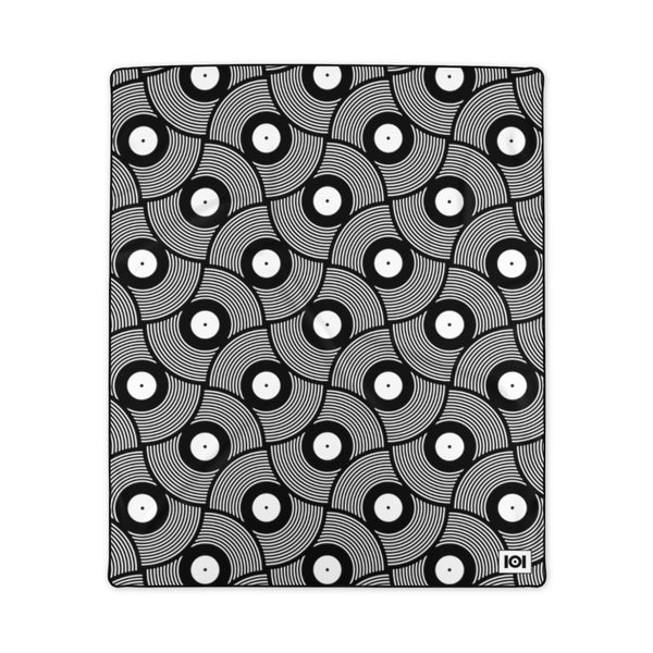 VINYL 02 PATTERN POLYESTER BLANKET - BLACK