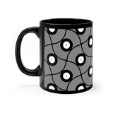 VIYNL 02 PATTERN COFFEE MUG - BLACK