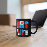 LIFE IS ART IS LIFE COFFEE MUG - BLACK
