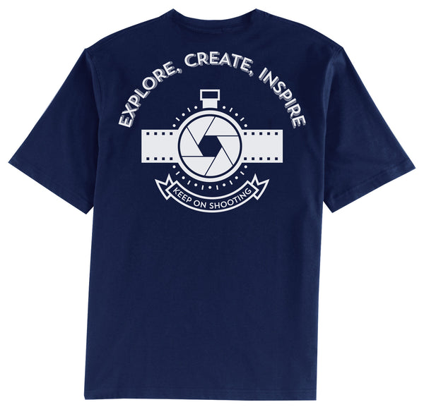 EXPLORE, CREATE, INSPIRE POCKET T-SHIRT