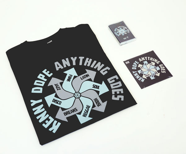 KENNY DOPE "ANYTHING GOES" MIX CD, T-SHIRT & LIMITED EDITION CASSETTE