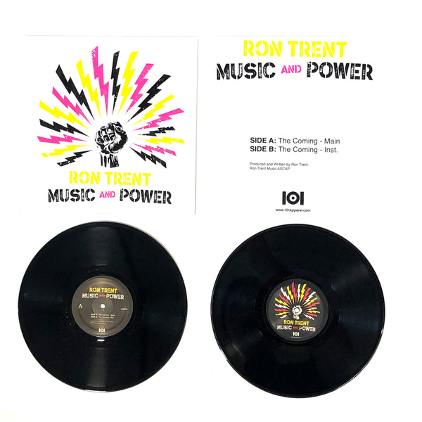 RON TRENT "MUSIC & POWER" BOX SET - T-SHIRT, 10" VINYL, DOUBLE CD, TOTE BAG