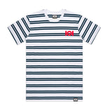 101 LINE STRIPE TEE - WHITE / NAVY