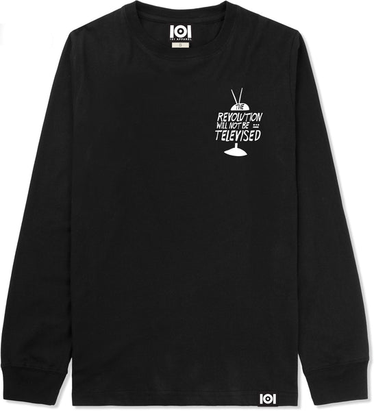 THE REVOLUTION WILL NOT BE TELEVISED LONG SLEEVE (FRONT & BACK PRINT)