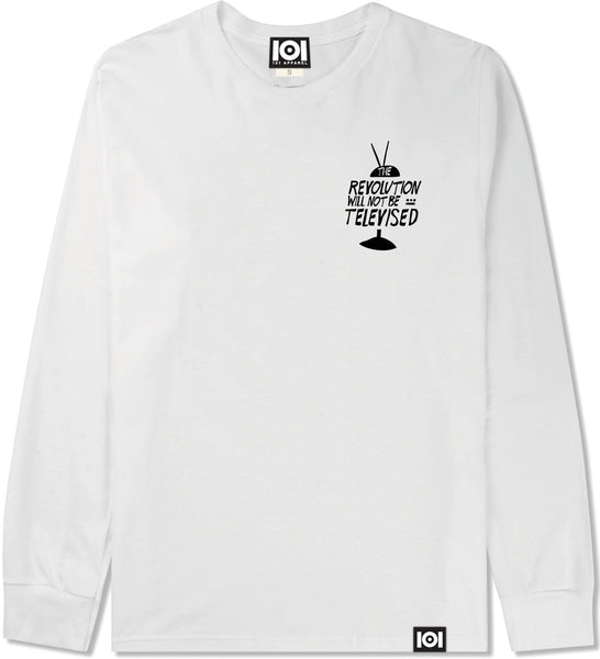 THE REVOLUTION WILL NOT BE TELEVISED LONG SLEEVE (FRONT & BACK PRINT)