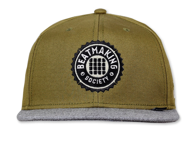BEAT MAKING SOCIETY SNAP BACK - OLIVE/GREY - LIMITED EDITION