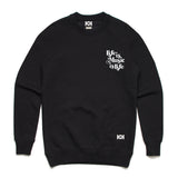MUSIC IS LIFE IS MUSIC CREW FLEECE- BLACK