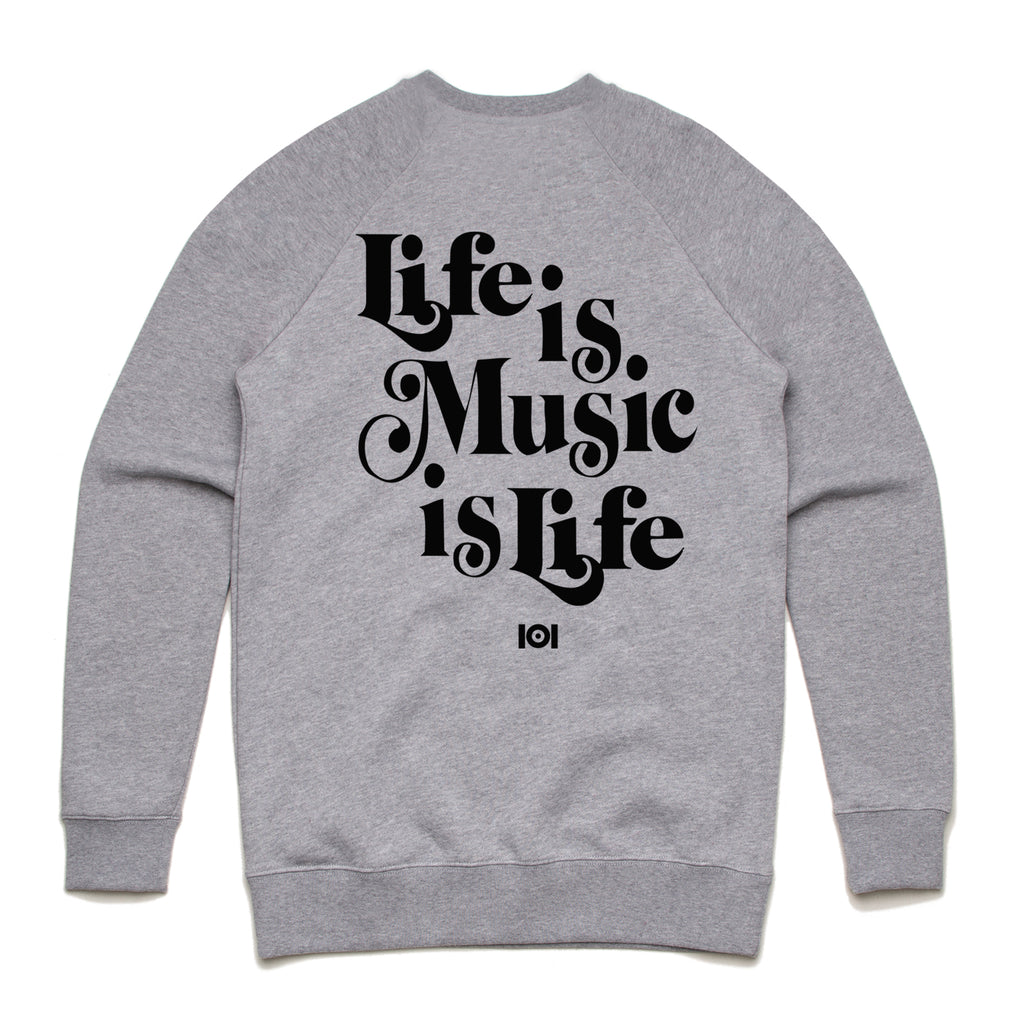MUSIC IS LIFE IS MUSIC CREW FLEECE MUSIC IS LIFE IS MUSIC CREW FLEECE