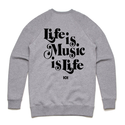 MUSIC IS LIFE IS MUSIC HOODED FLEECE - MAROON
