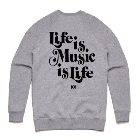 MUSIC IS LIFE IS MUSIC HOODED FLEECE - MAROON