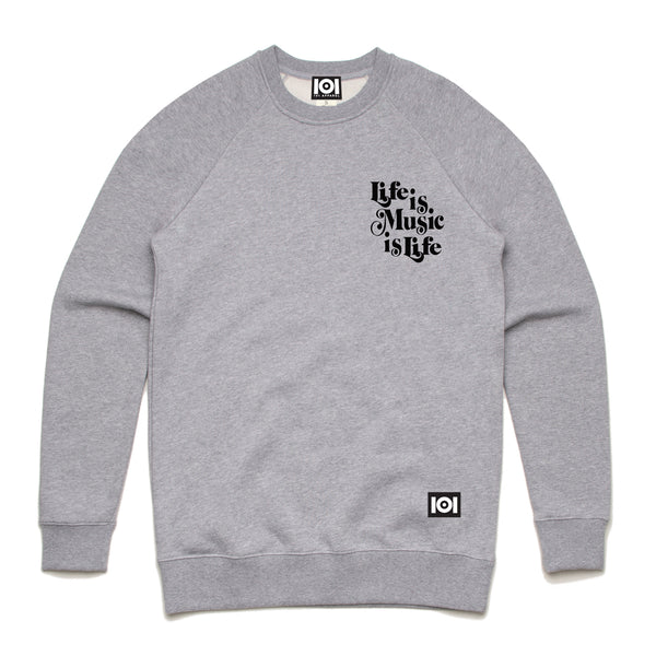 MUSIC IS LIFE IS MUSIC CREW FLEECE