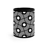 VIYNL 02 PATTERN COFFEE MUG - BLACK