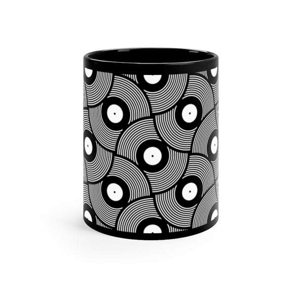 VIYNL 02 PATTERN COFFEE MUG - BLACK