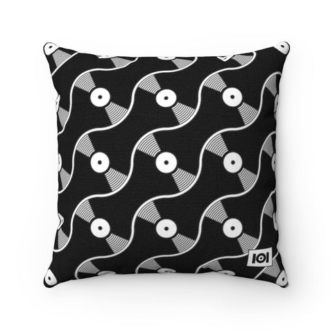 ABSTRACTIONS 01 PATTERN PILLOW - BLACK