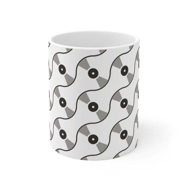 VINYL 01 PATTERN COFEE MUG - WHITE