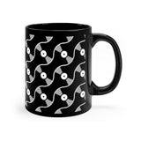 VINYL 01 PATTERN COFFEE MUG - BLACK