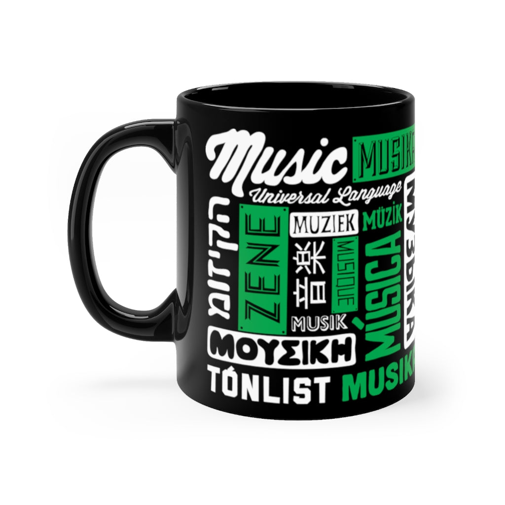 MUSIC - UNIVERSAL LANGUAGE COFFEE MUG - BLACK MUSIC - UNIVERSAL LANGUAGE COFFEE MUG - BLACK