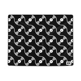 VINYL 01 PATTERN POLYESTER BLANKET - BLACK