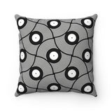 VINYL 02 PATTERN PILLOW - BLACK