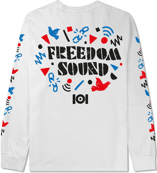 FREEDOM SOUND LONG SLEEVE - WHITE W/POSTER