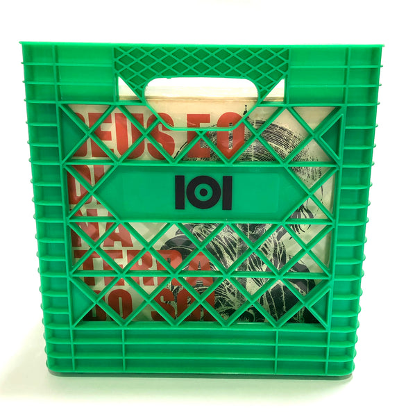 VINYL RECORD CRATE - GREEN