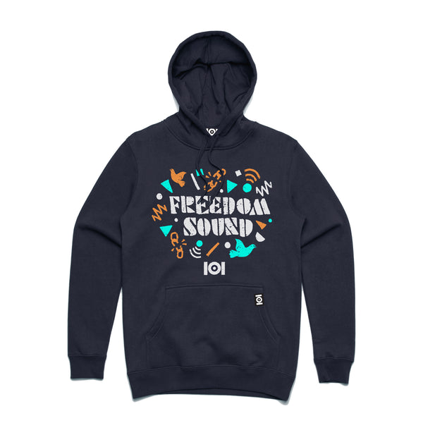 FREEDOM SOUND HOODED FLEECE - NAVY