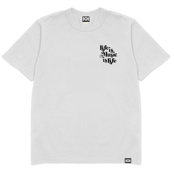 MUSIC IS LIFE IS MUSIC - WHITE