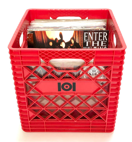 12" VINYL RECORD CRATE - RED