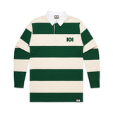 101 STRIPE RUGBY JERSEY GREEN/NATURAL